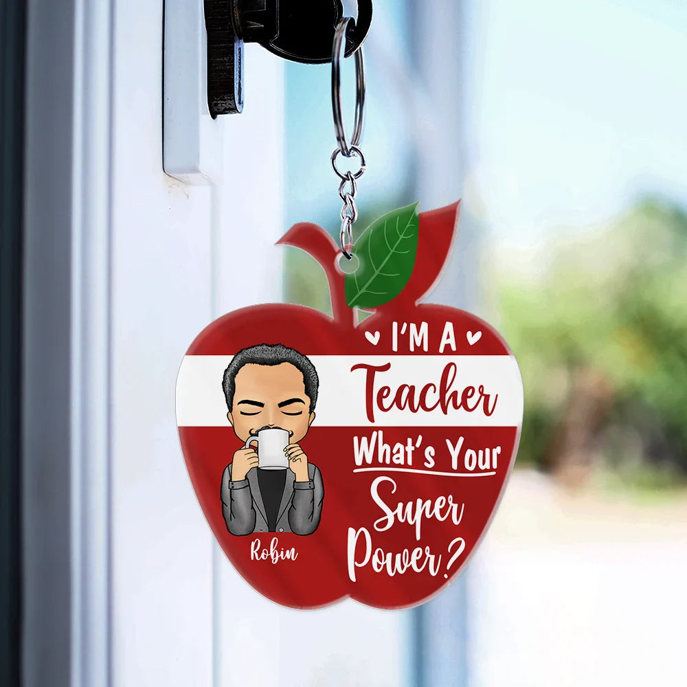 Personalized 'Teach Love Inspire' Keychain for Teachers - Back to School Gift