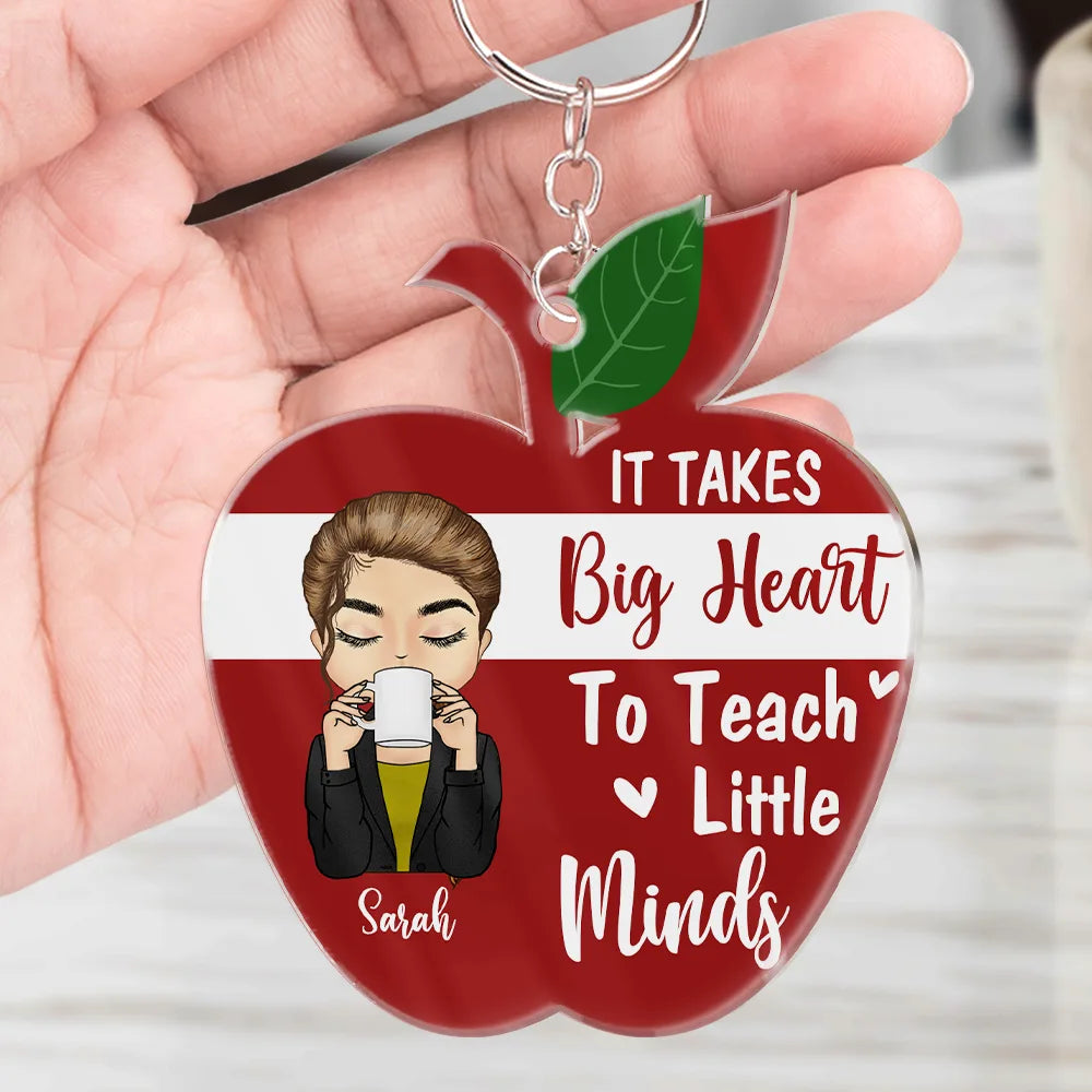 Personalized 'Teach Love Inspire' Keychain for Teachers - Back to School Gift
