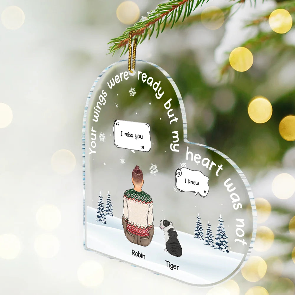 Personalized Pet Memorial For Loved One Ornament - Our Hearts Changed Forever Keepsake