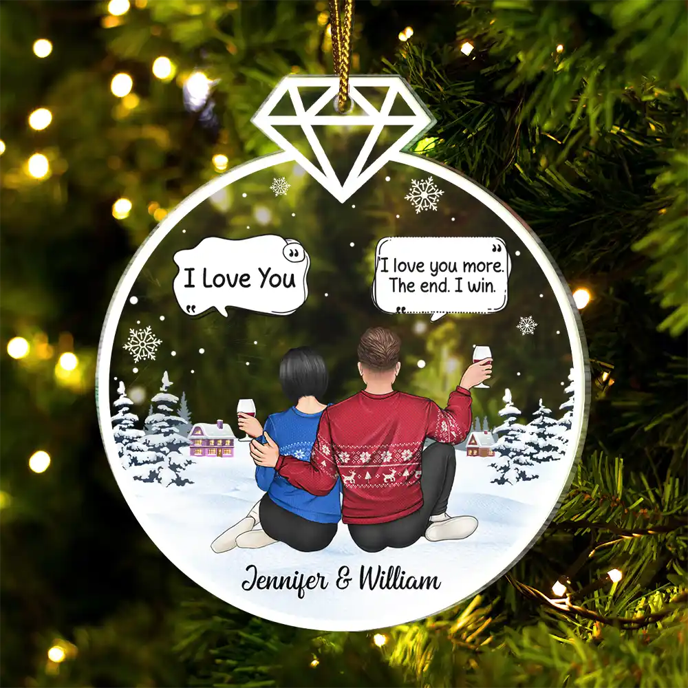 Personalized Couple 'I Love You More' Christmas Ornament Keepsake