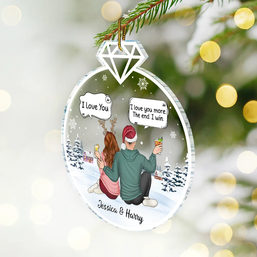 Personalized Couple 'I Love You More' Christmas Ornament Keepsake