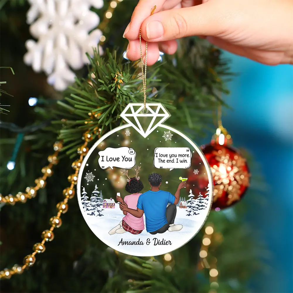 Personalized Couple 'I Love You More' Christmas Ornament Keepsake