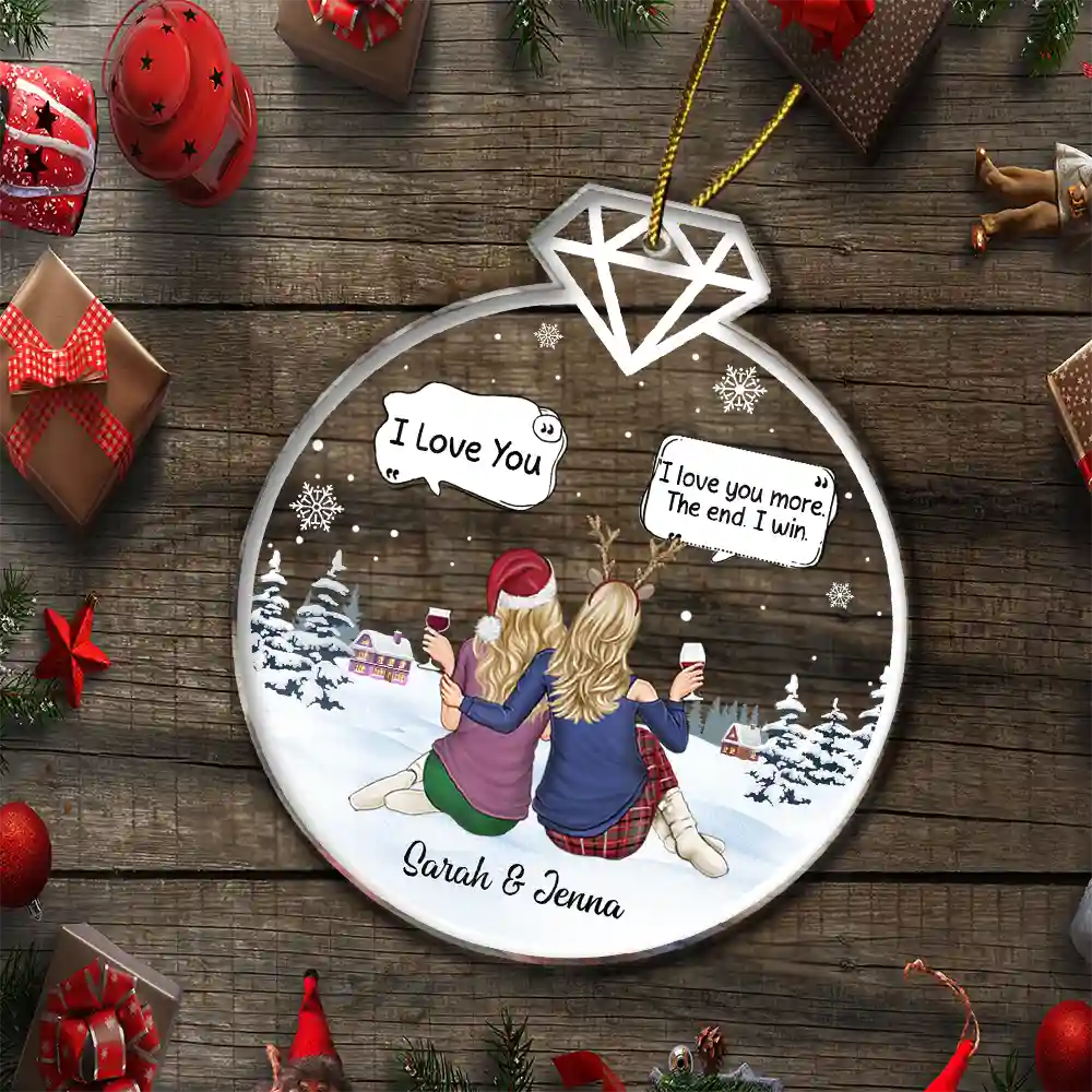 Personalized Couple 'I Love You More' Christmas Ornament Keepsake