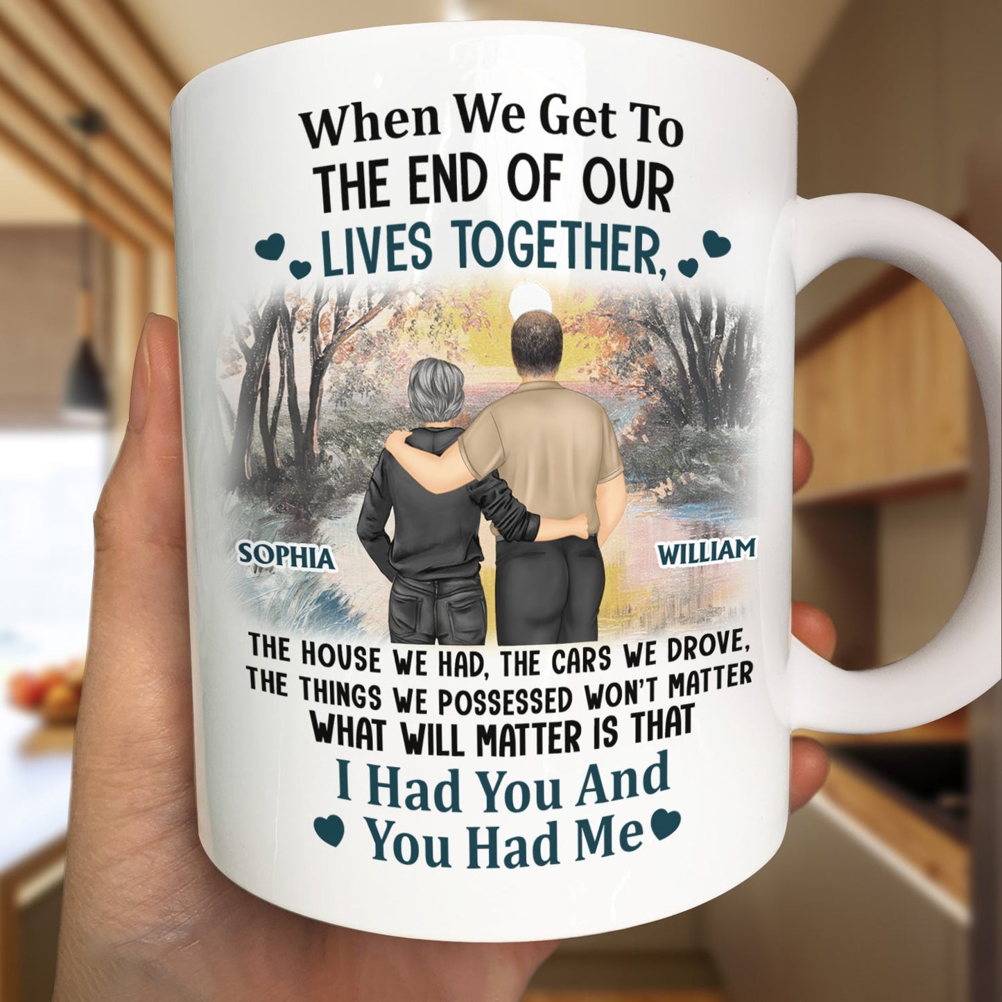 Lifetime Love: “I Had You & You Had Me” - Personalized Custom Name Mug for Husband, Wife - Perfect Anniversary Gift