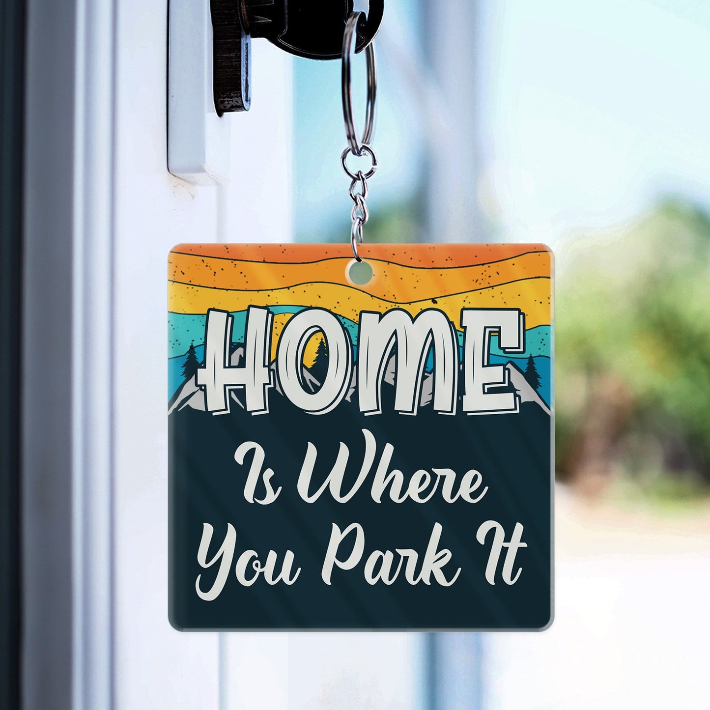 Personalized 'Keys to the Camper' Keychain - Unique Camping Couple Gift