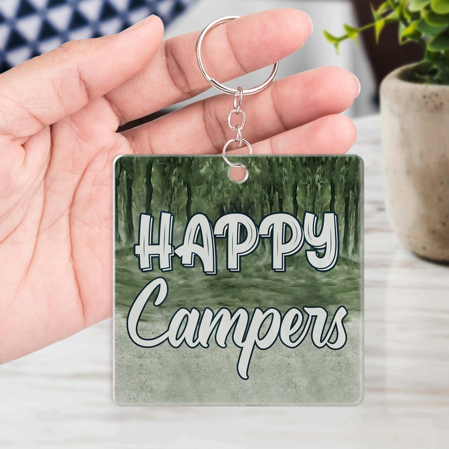 Personalized 'Keys to the Camper' Keychain - Unique Camping Couple Gift