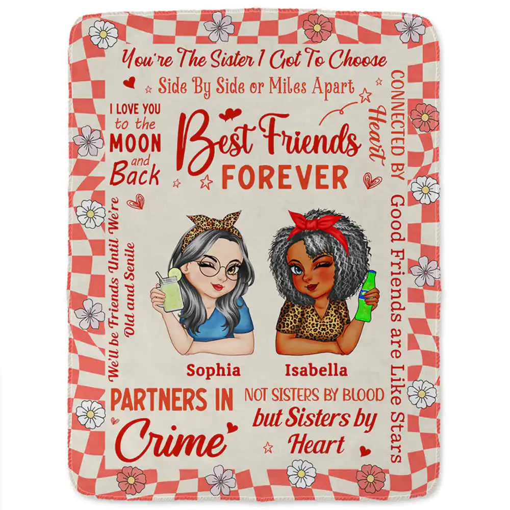 Custom 'Best Friends Forever' Blanket - Personalized Sisters by Heart Gift