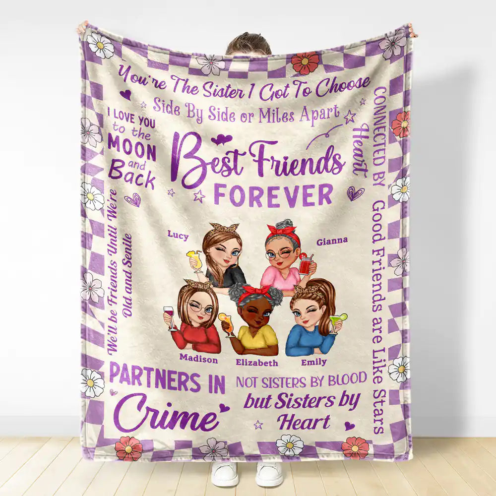 Custom 'Best Friends Forever' Blanket - Personalized Sisters by Heart Gift