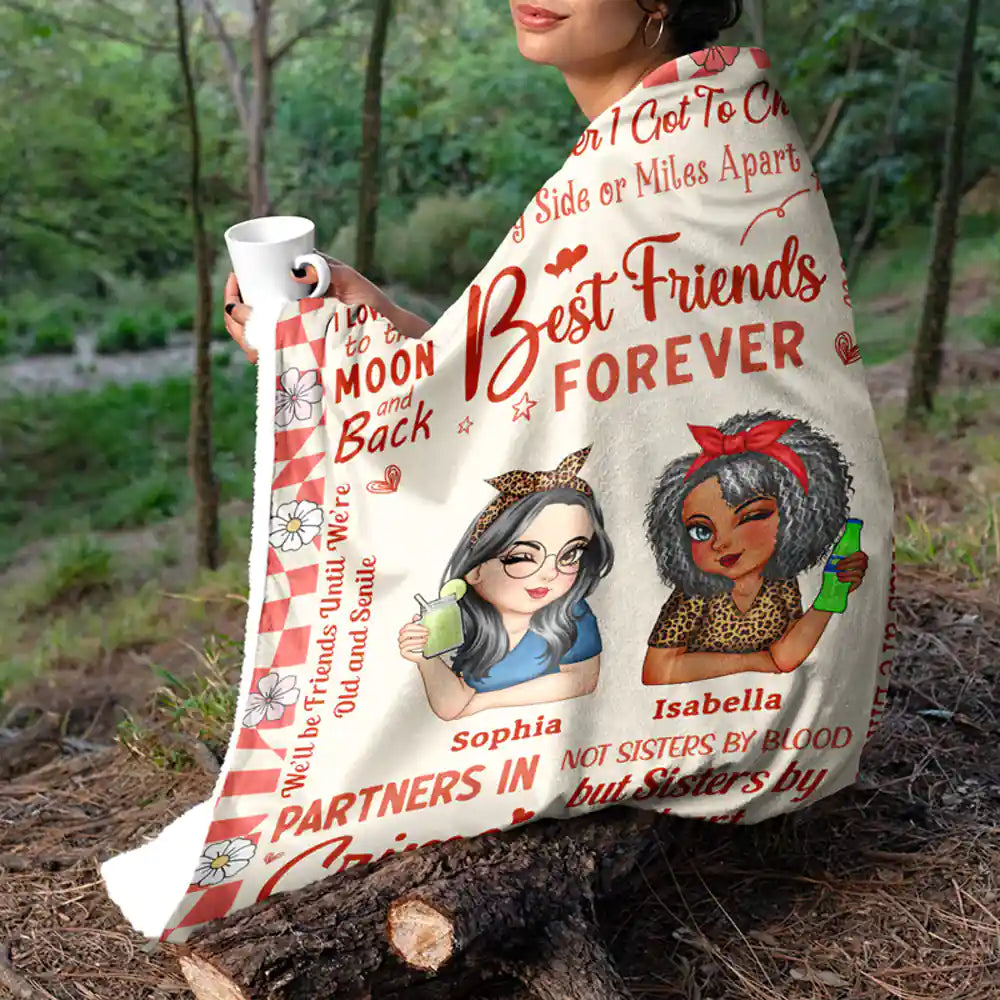 Custom 'Best Friends Forever' Blanket - Personalized Sisters by Heart Gift