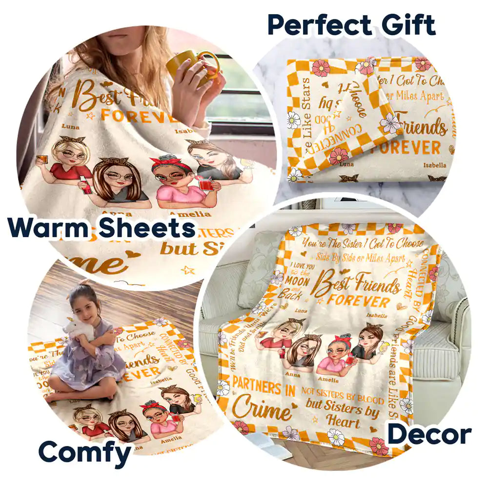 Custom 'Best Friends Forever' Blanket - Personalized Sisters by Heart Gift