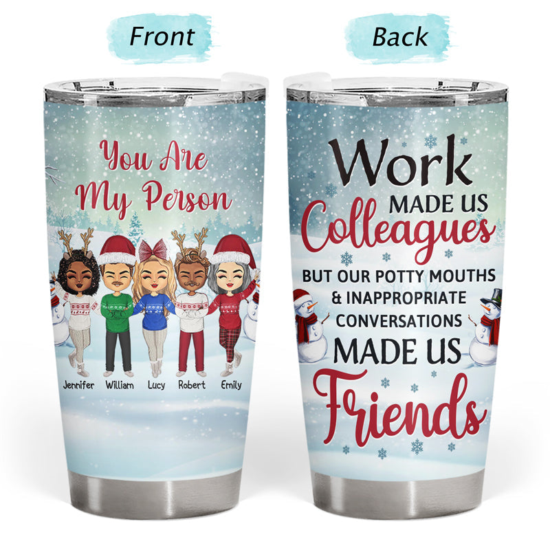 Cheers to Our Work Bond - Personalized Custom Tumbler