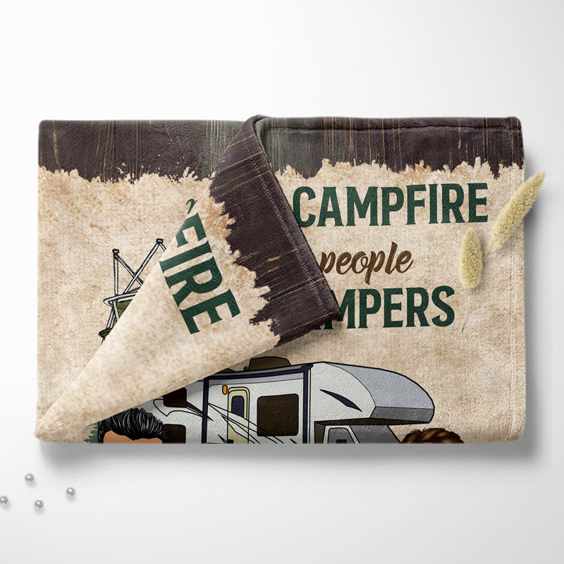 Personalized 'Camping Partners For Life' Blanket for Husband & Wife