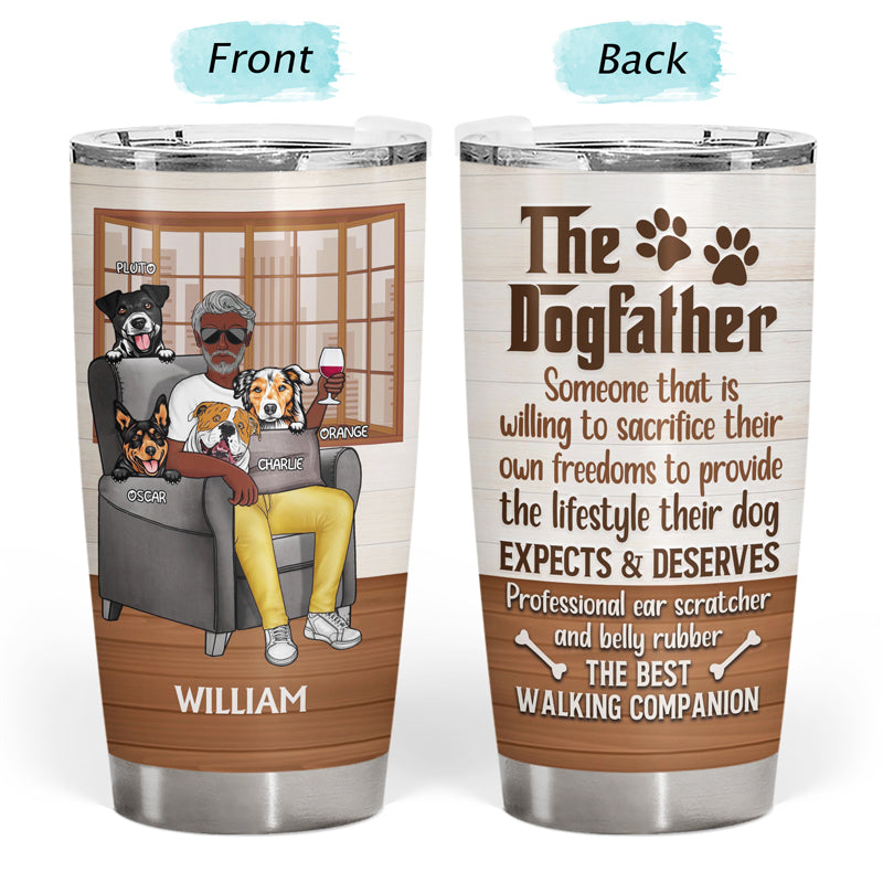 Grateful Thanks to Our Amazing Dog Dad - Personalized Custom Tumbler