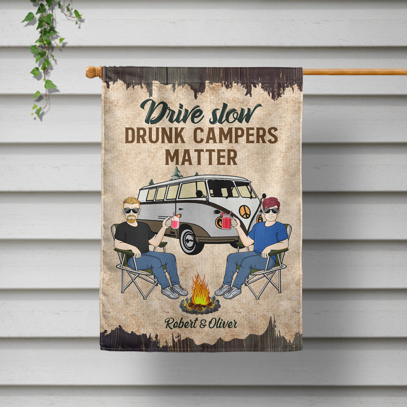 Personalized Couple Camping Garden Flag - "Making Memories One Campsite At A Time"