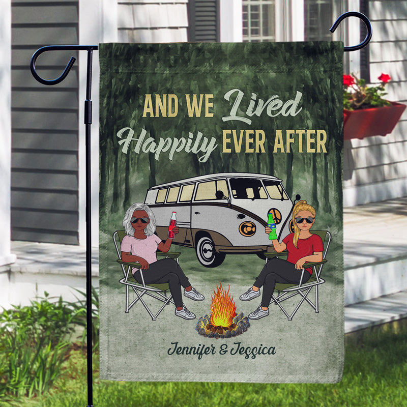 Personalized Couple Camping Garden Flag - "Making Memories One Campsite At A Time"