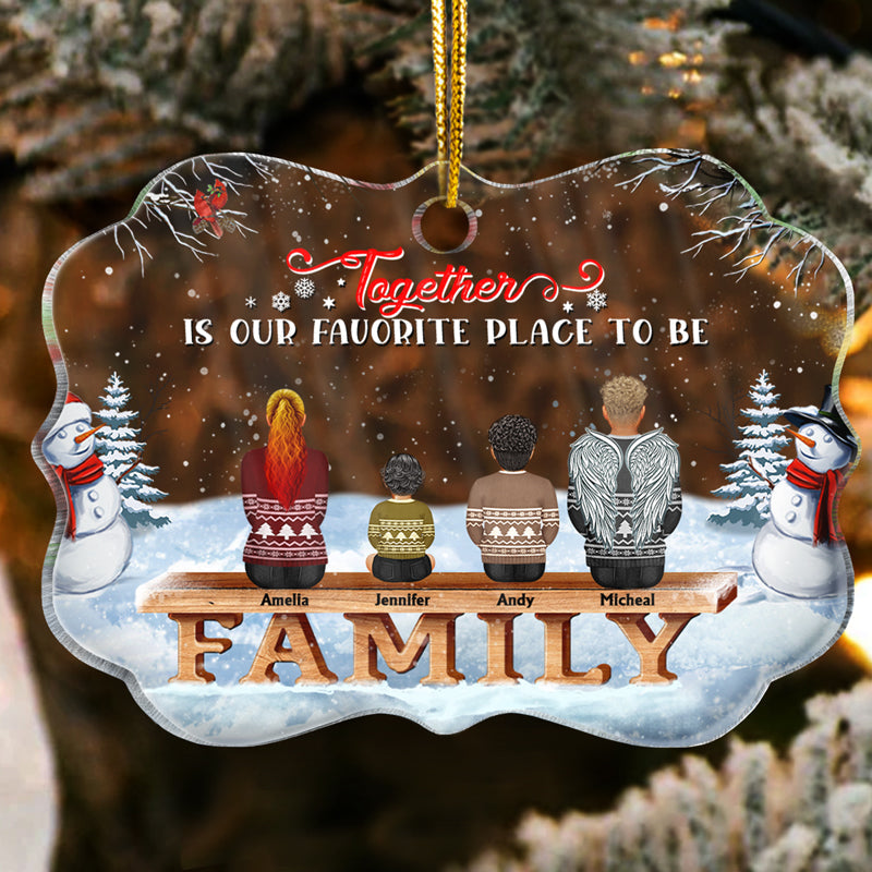 Personalized Family Christmas Ornament: 'Where Life Begins & Love Never Ends'