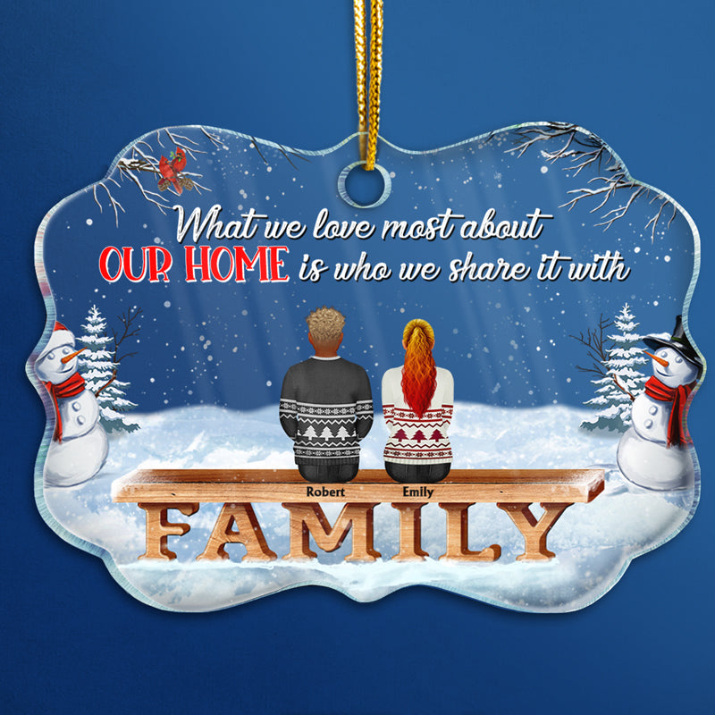 Personalized Family Christmas Ornament: 'Where Life Begins & Love Never Ends'