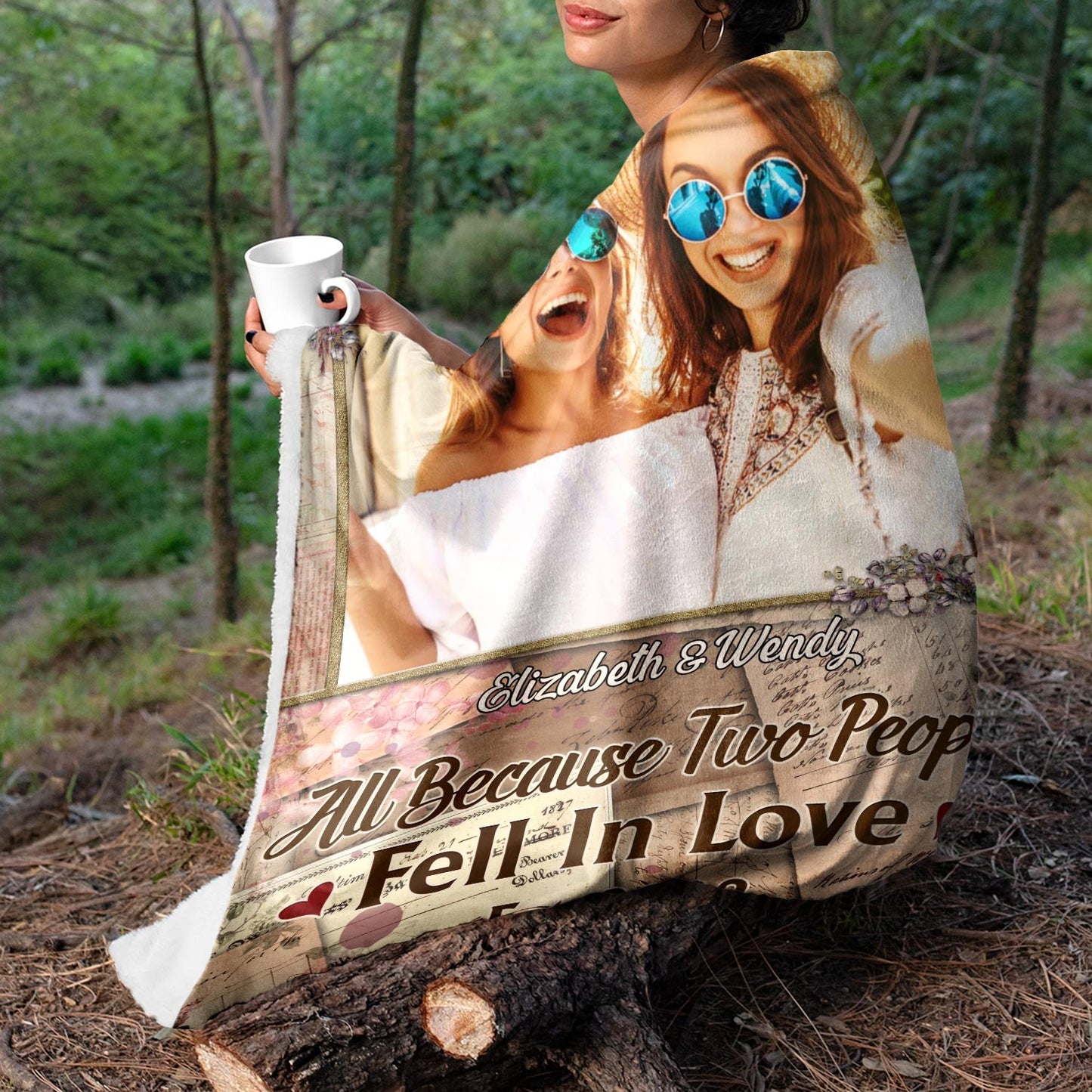 “Together Since” - Personalized Customized couple photo blanket