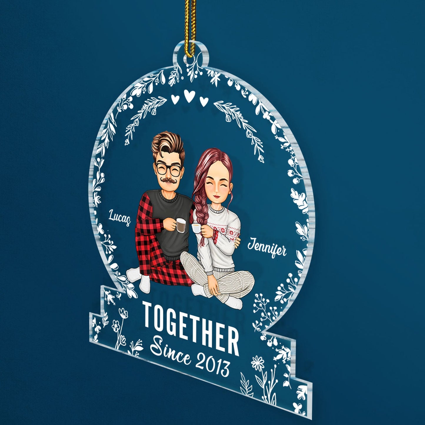 Personalized Couple Christmas Ornament: 'Annoying Each Other & Still Going Strong'