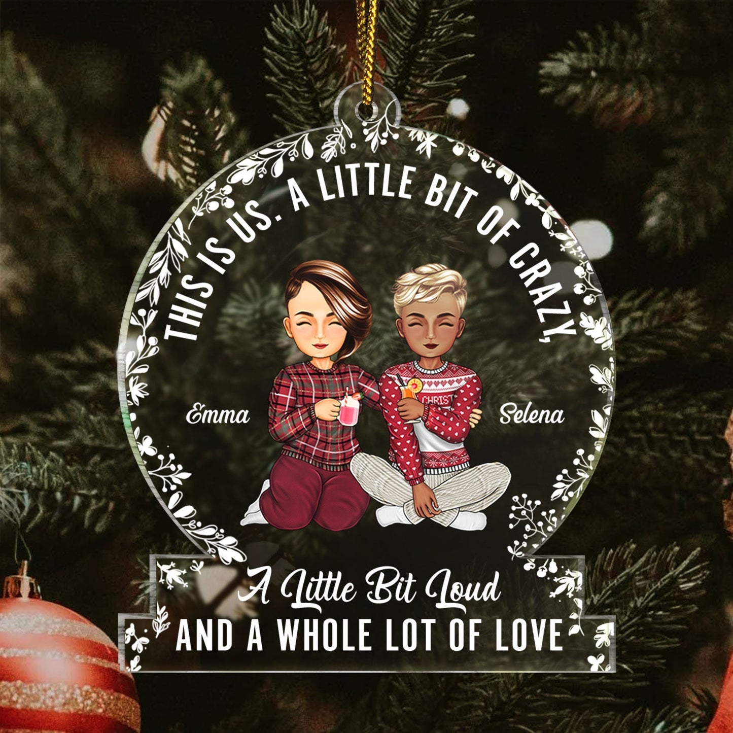 Personalized Couple Christmas Ornament: 'Annoying Each Other & Still Going Strong'