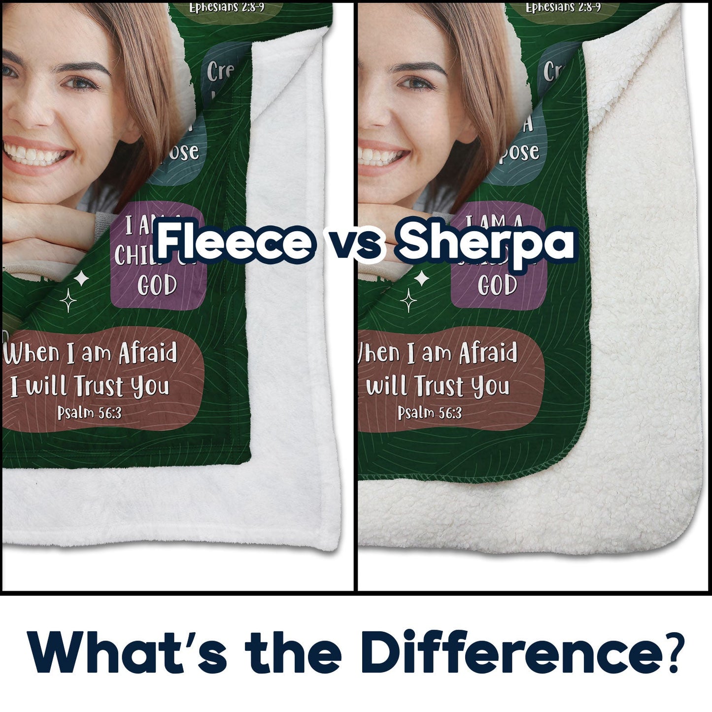 Personalized 'God Says You Are' Photo Blanket - Custom Inspirational Gift for Her