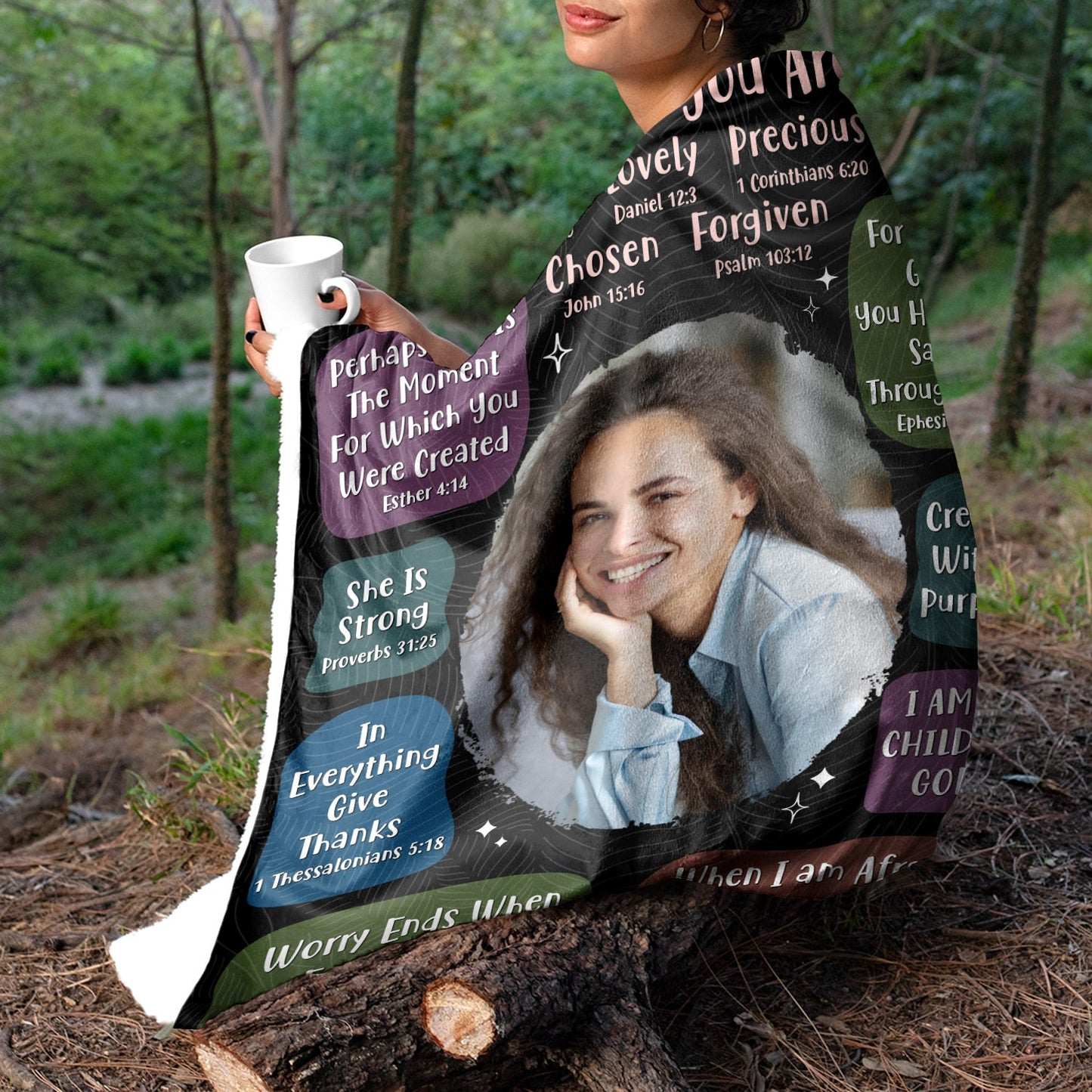 Personalized 'God Says You Are' Photo Blanket - Custom Inspirational Gift for Her