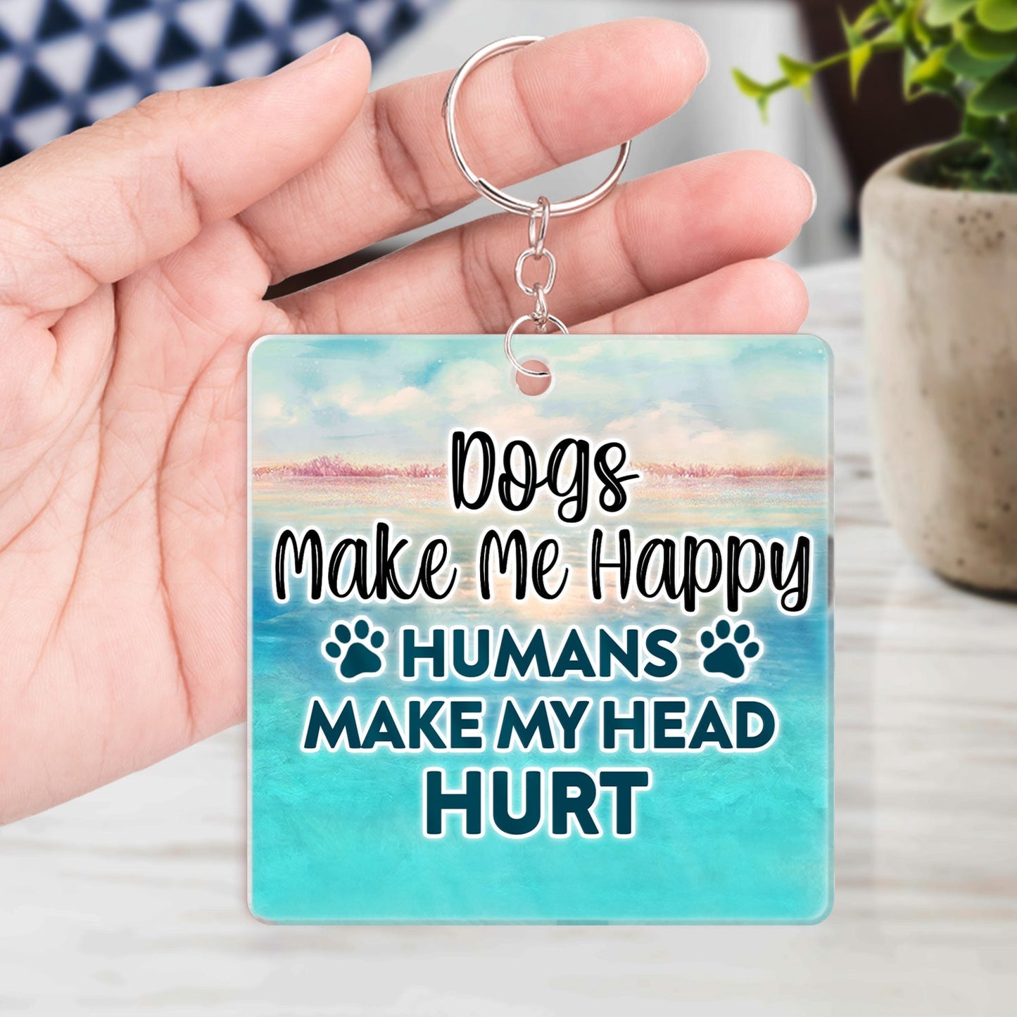 Personalized "A Bond That Can't Be Broken" Girl & Dog Keychain Gift