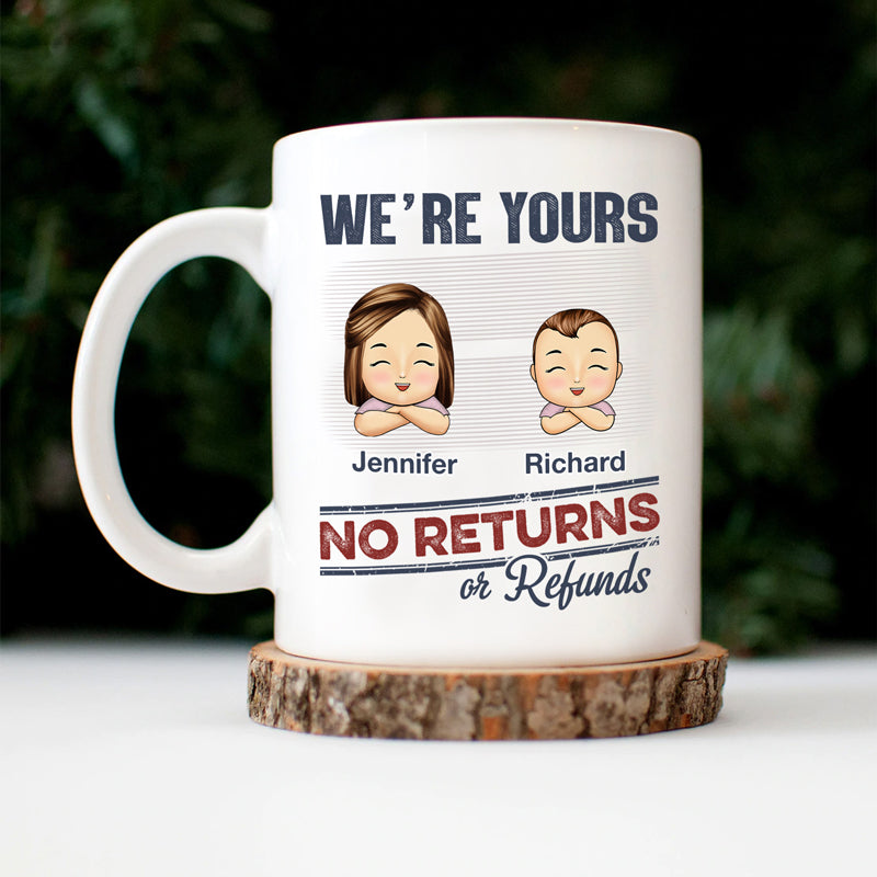 No Returns Or Refunds! Chibi Grandkids Personalized Mug - Funny Gift for Parents & Grandparents