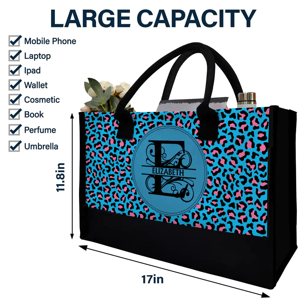 Personalized Monogram Tote Bag - Custom Name Gift for Mom & Her