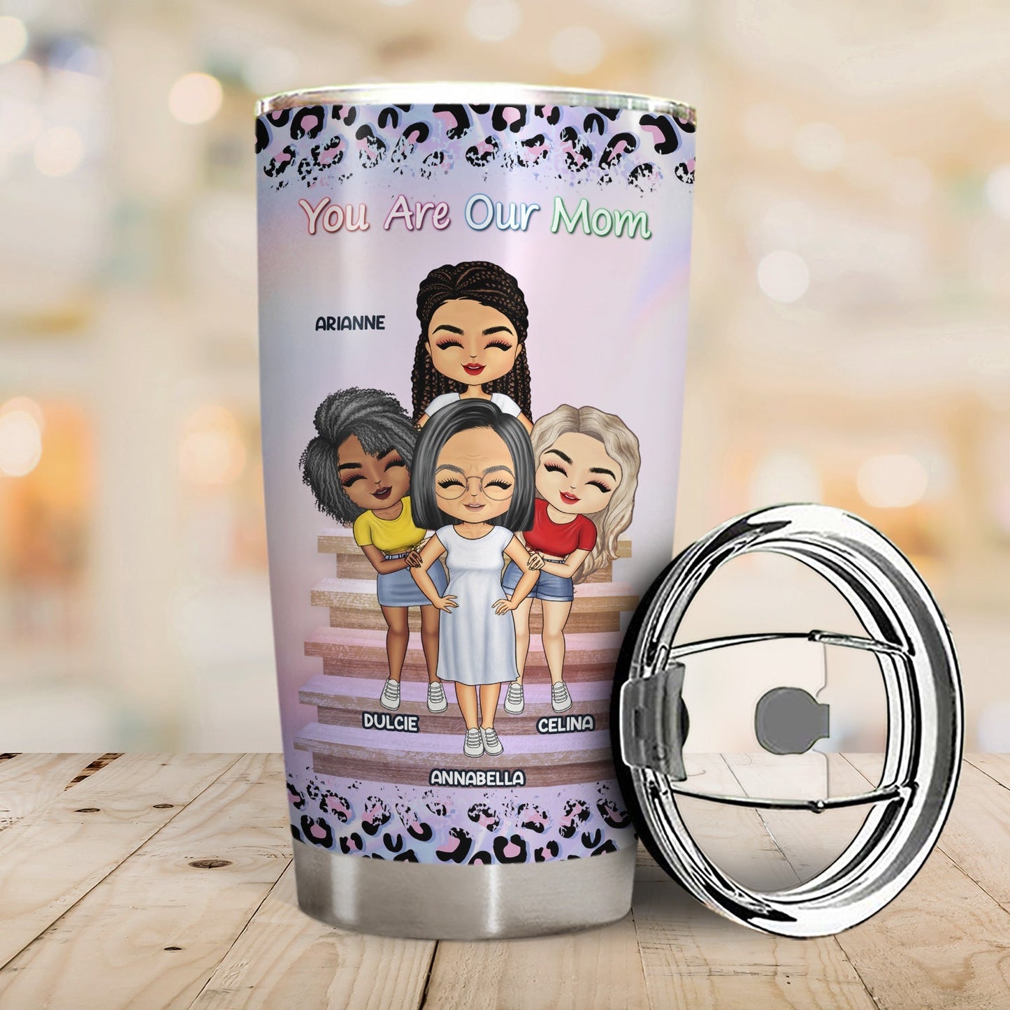 Personalized Mother & Daughters Tumbler – Forever Love Gift for Mom & Her Daughters