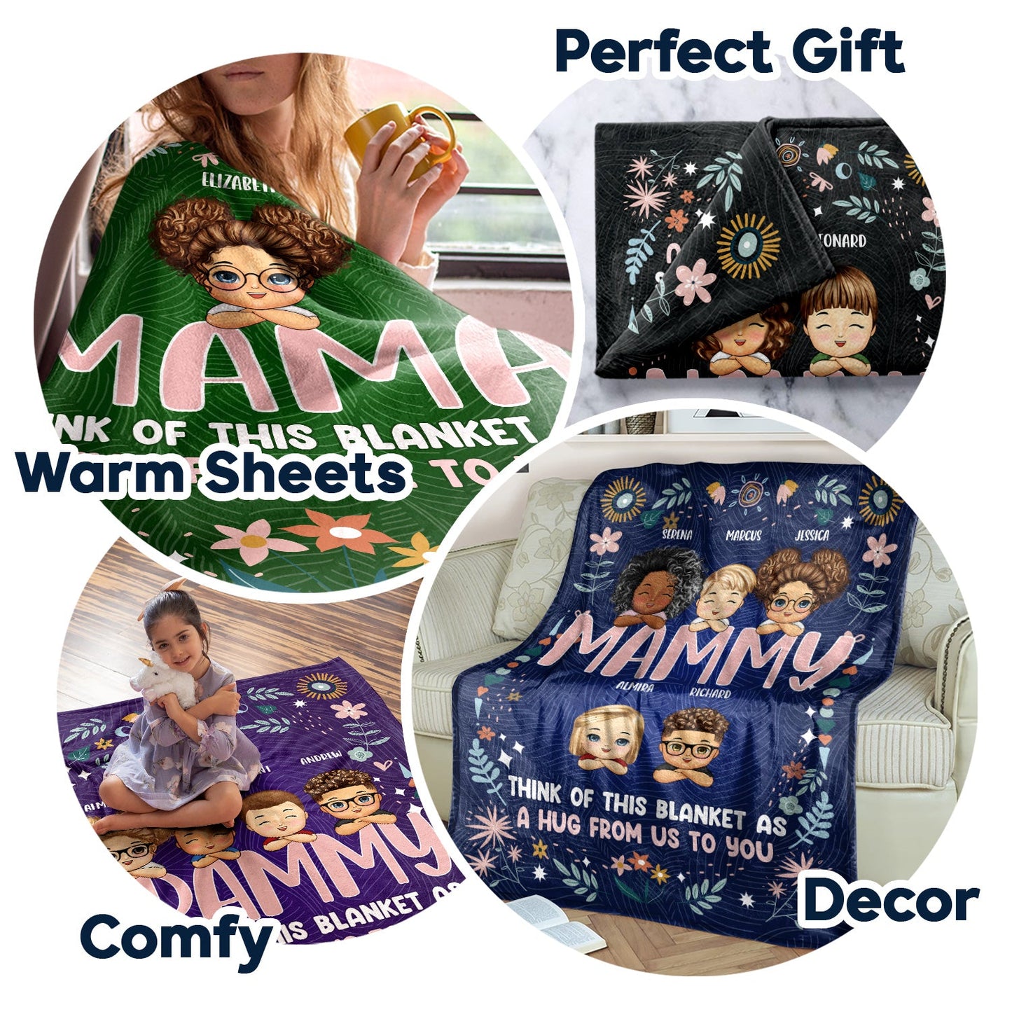 Heartfelt Personalized Blanket for Grandma: A Hug From Us To You