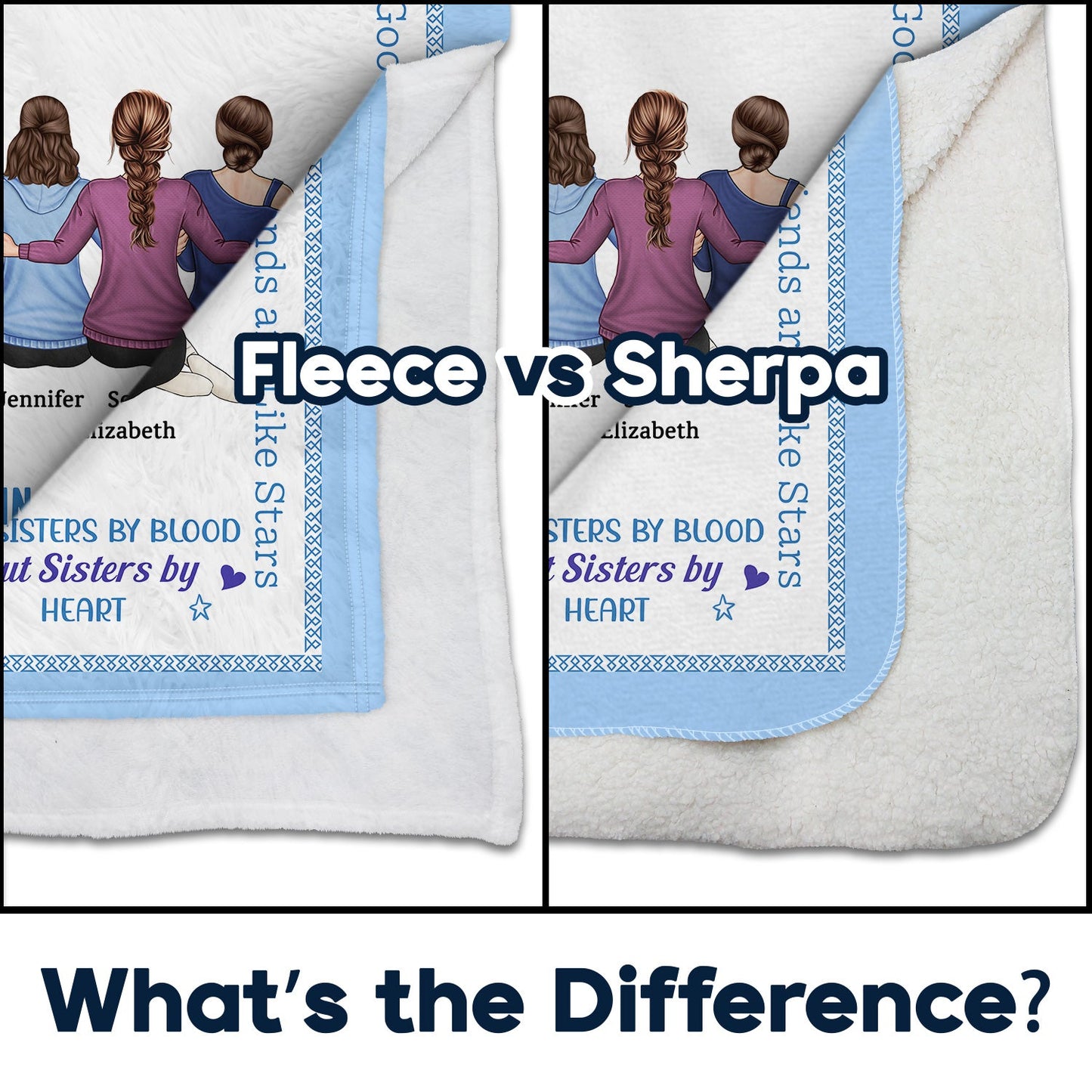 Personalized 'Best Friends Forever' Blanket - Custom Gift for Sisters & Besties