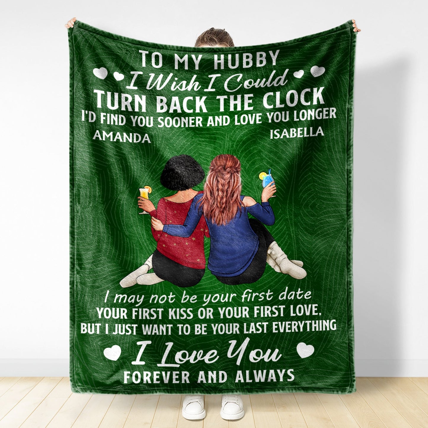 Personalized "Turn Back The Clock" Blanket for Couples & Anniversaries