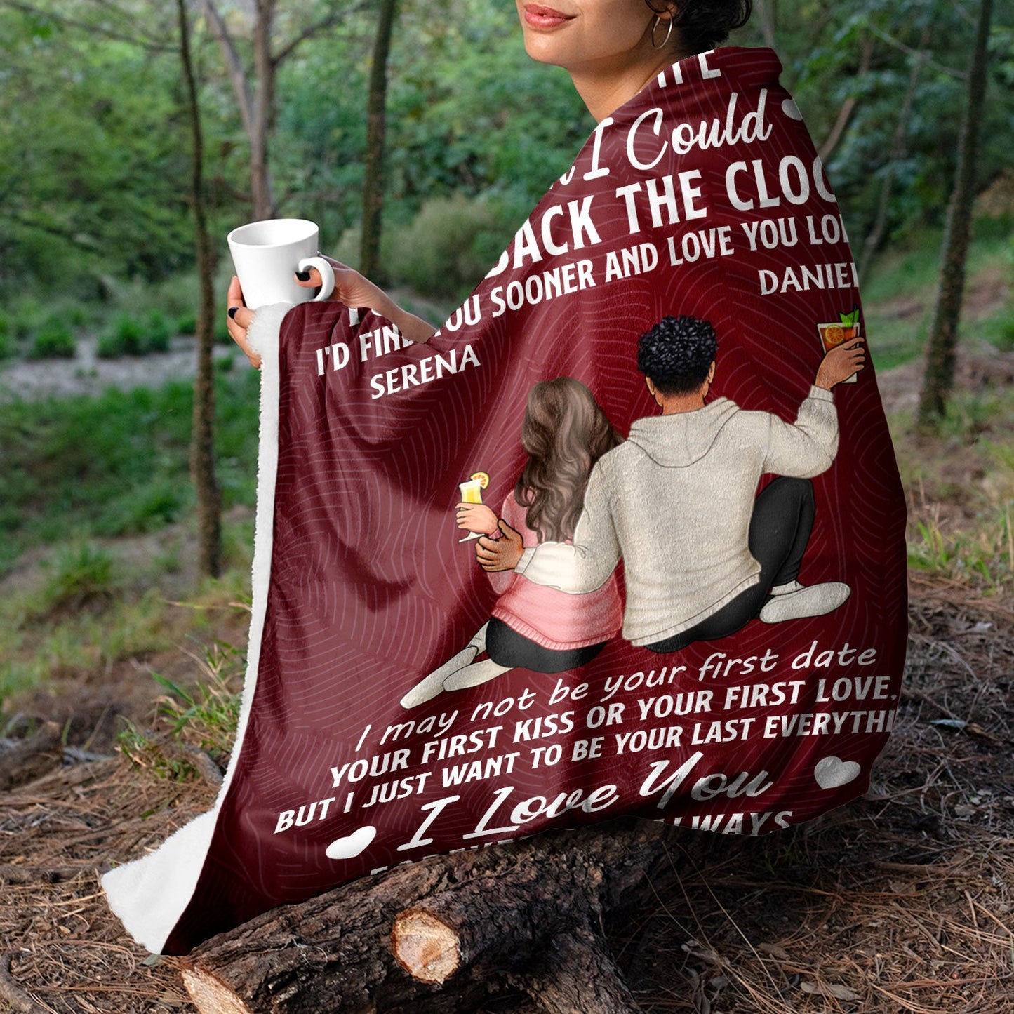 Personalized "Turn Back The Clock" Blanket for Couples & Anniversaries
