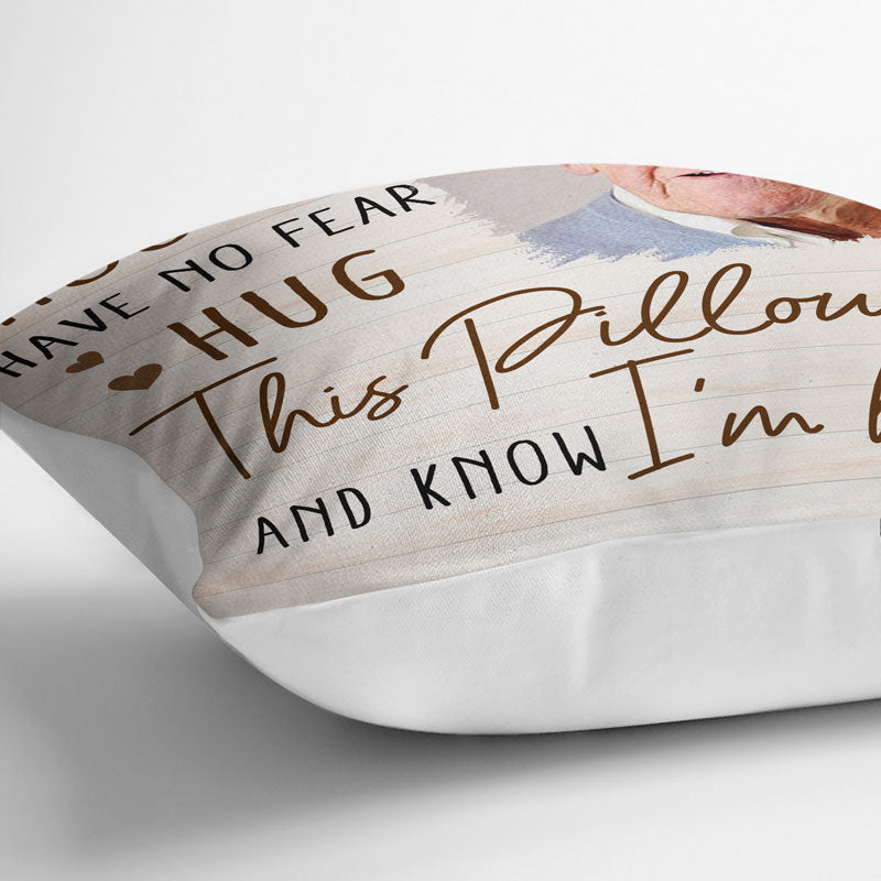 Heartfelt Custom Photo Pillow: "When You Miss Me... I'm Here" Memorial For Loved One Gift