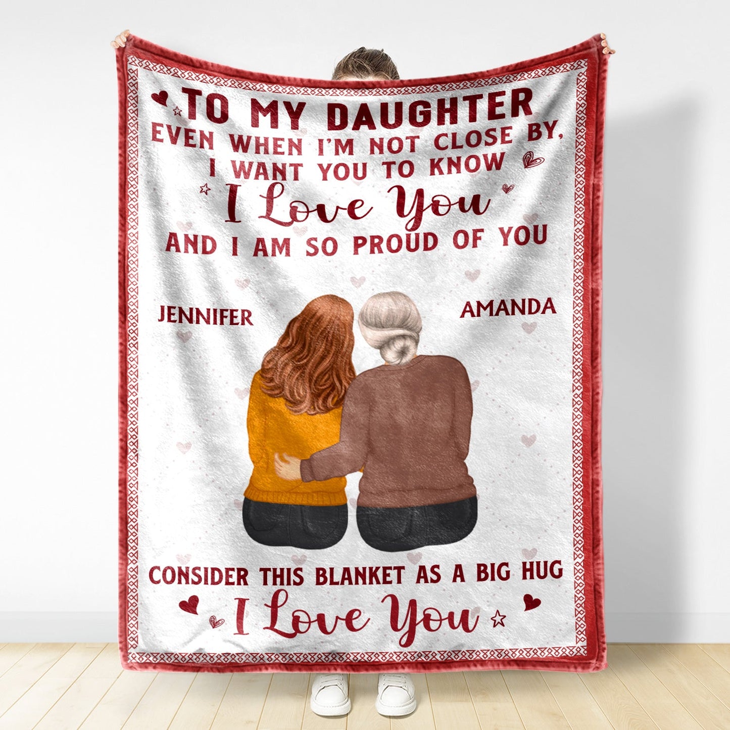 Heartfelt Personalized Sister Blanket: 'Even When I'm Not Close By, I Love You'