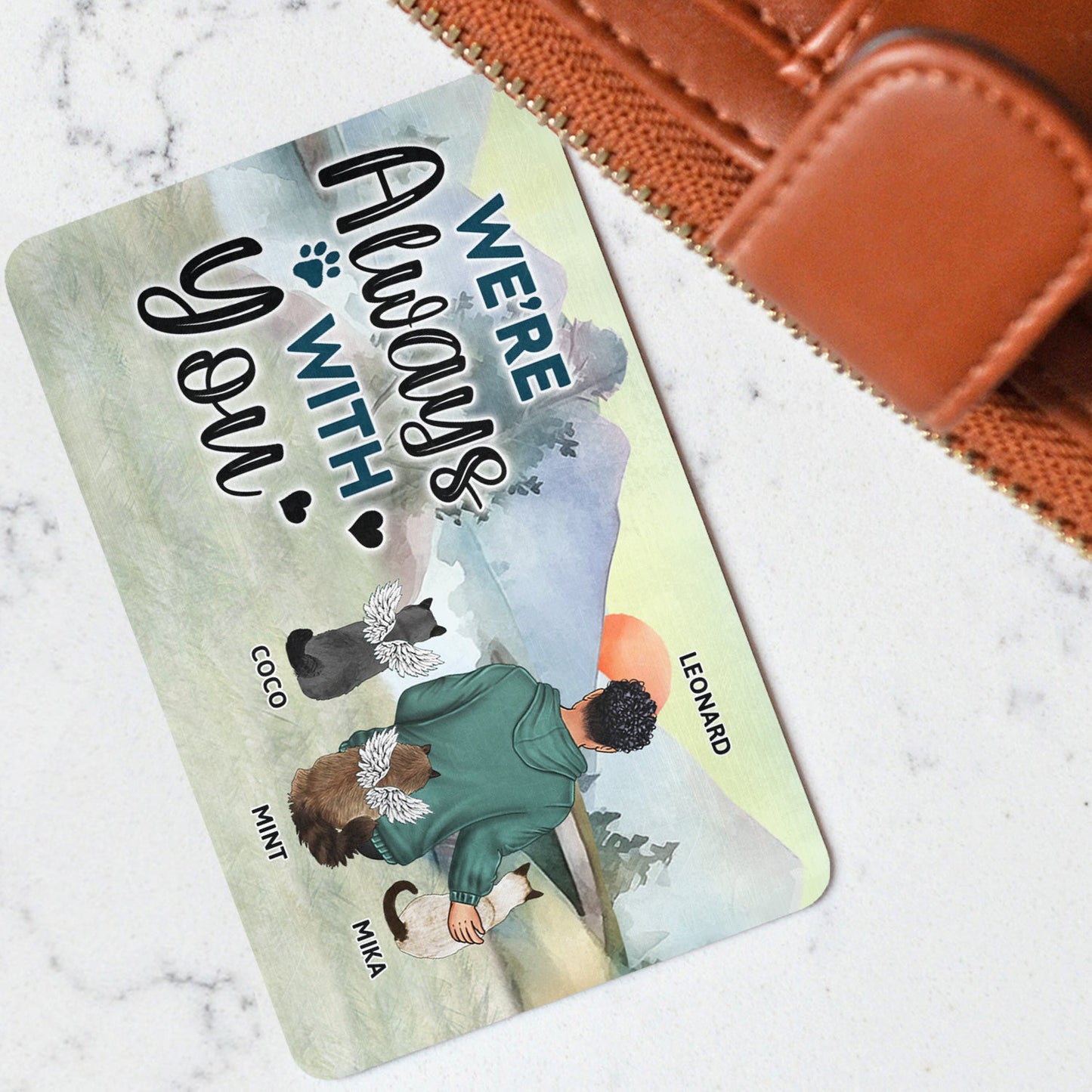 Personalized Cat Lover Wallet Card - 'A Bond That Can't Be Broken' Keepsake