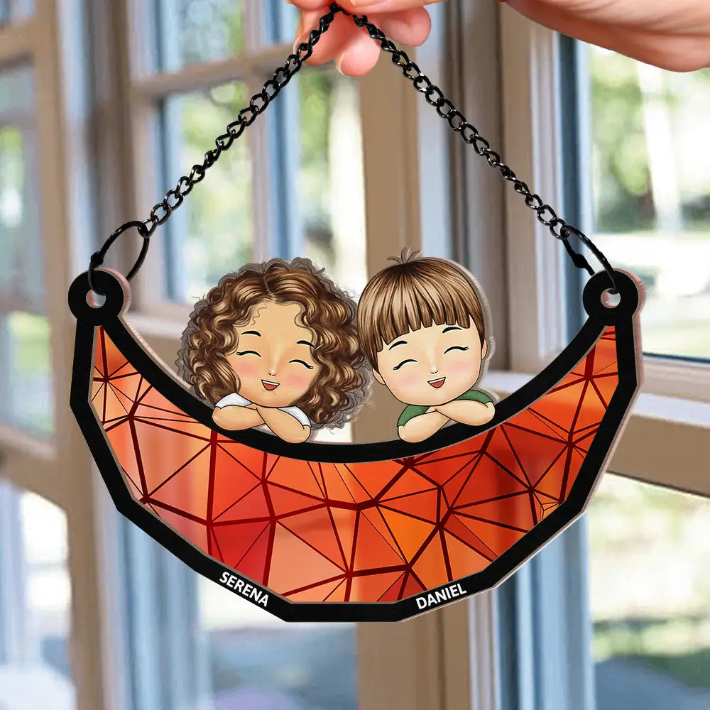 Heartfelt Personalized 'Love You To The Moon' Suncatcher for Dad & Grandpa