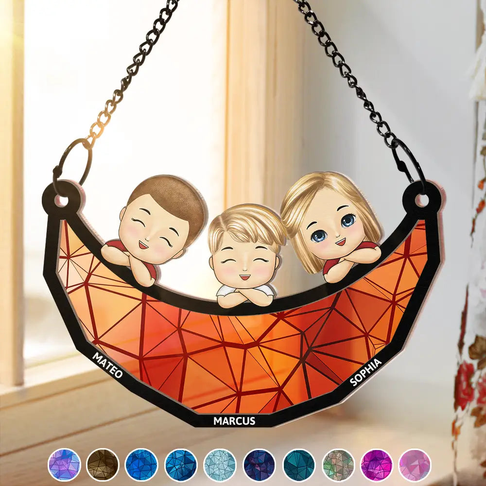 Heartfelt Personalized 'Love You To The Moon' Suncatcher for Dad & Grandpa