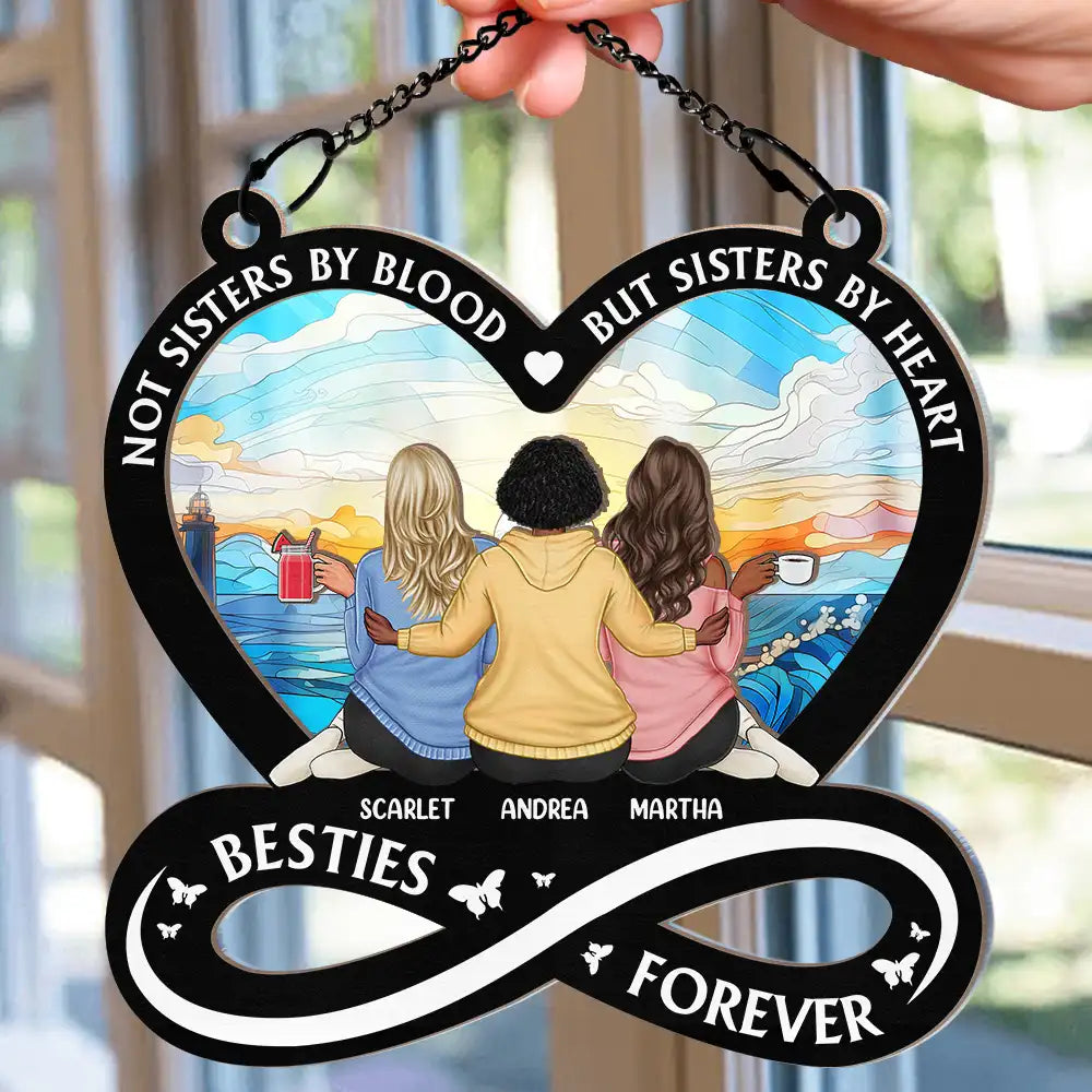 Personalized 'Best Friends Are The Sisters We Choose' Suncatcher Ornament