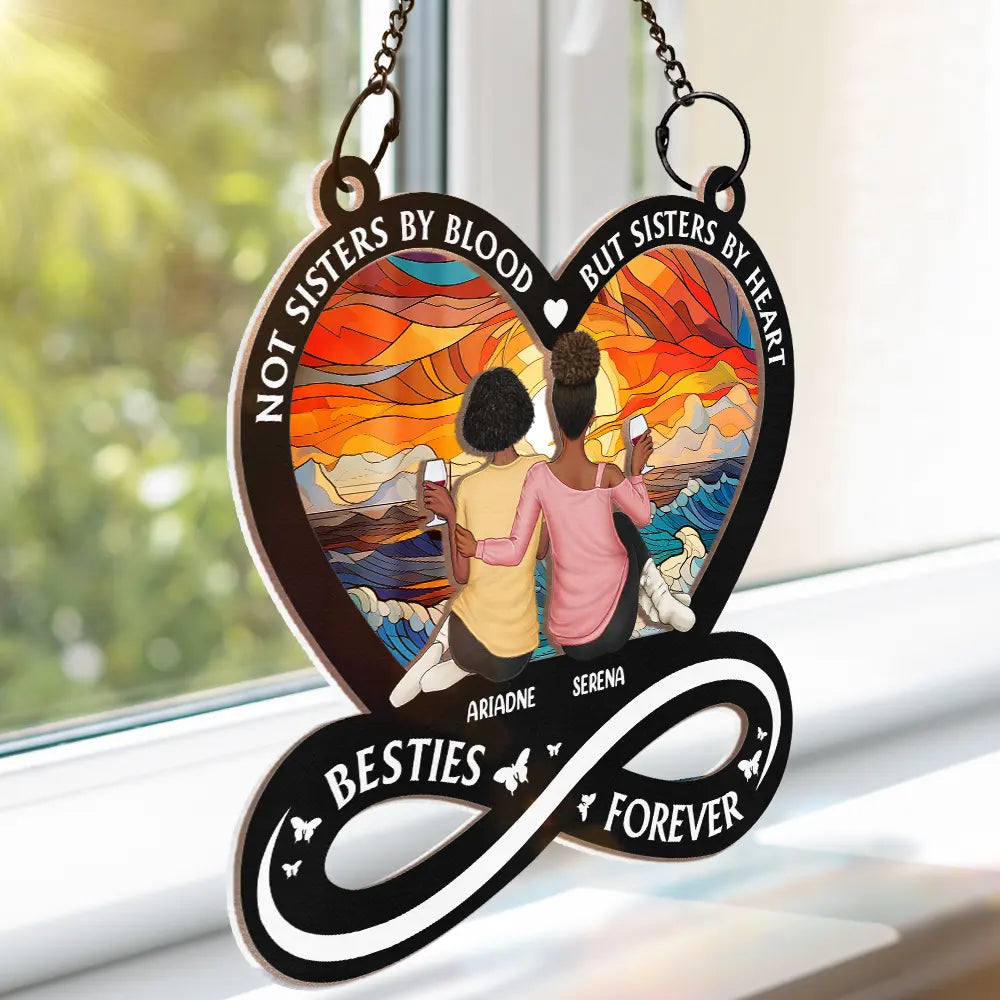 Personalized 'Best Friends Are The Sisters We Choose' Suncatcher Ornament