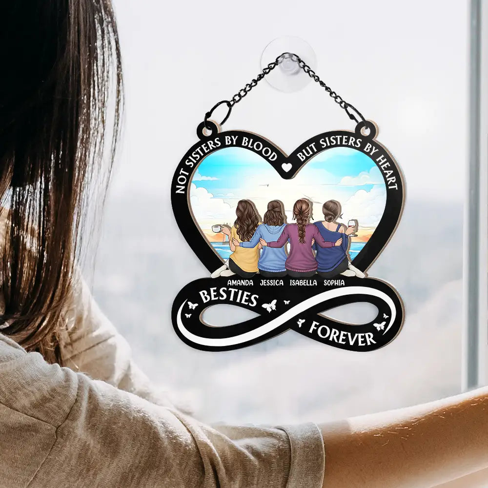 Personalized 'Best Friends Are The Sisters We Choose' Suncatcher Ornament