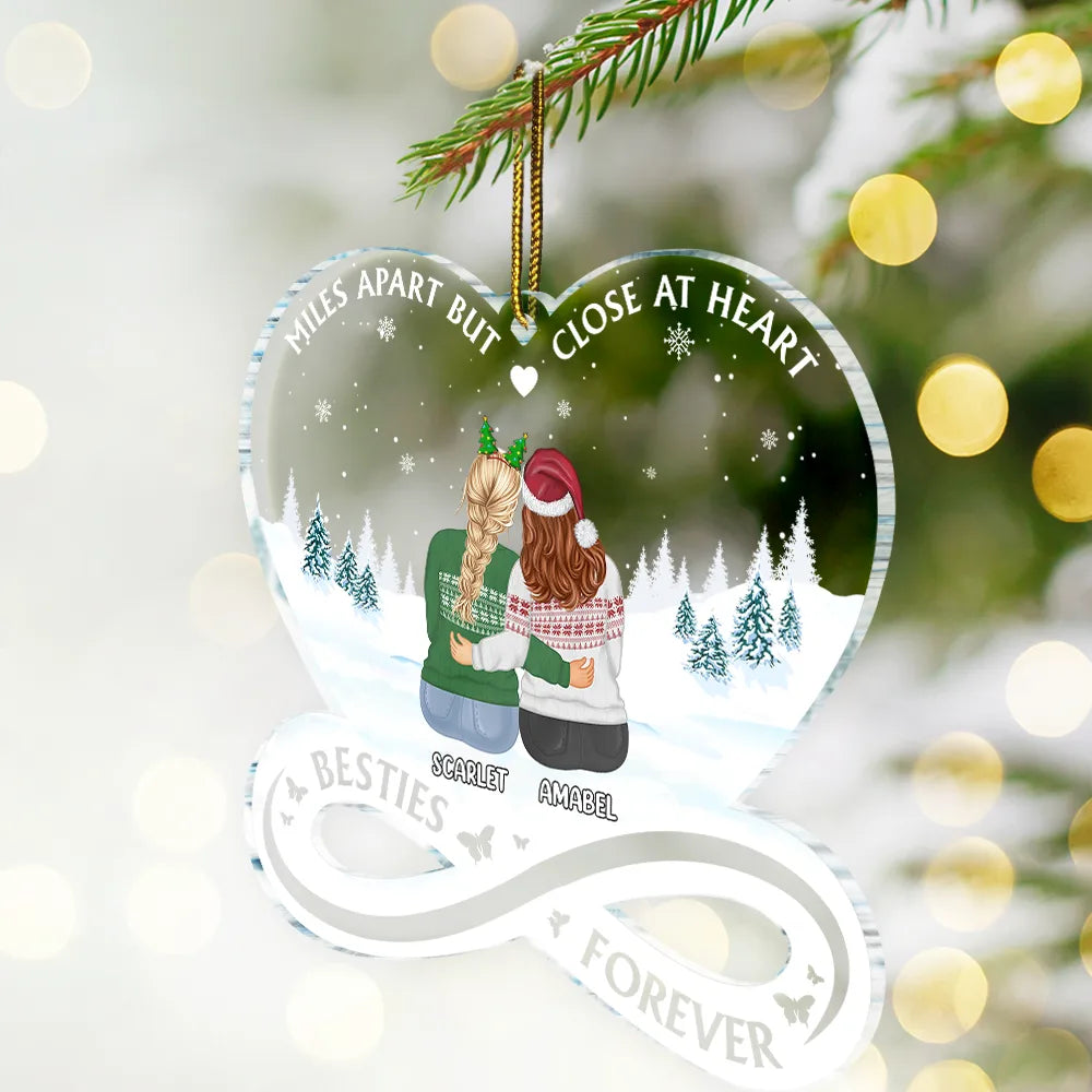 Personalized 'Sisters By Heart' Ornament for Best Friends - Christmas Gift