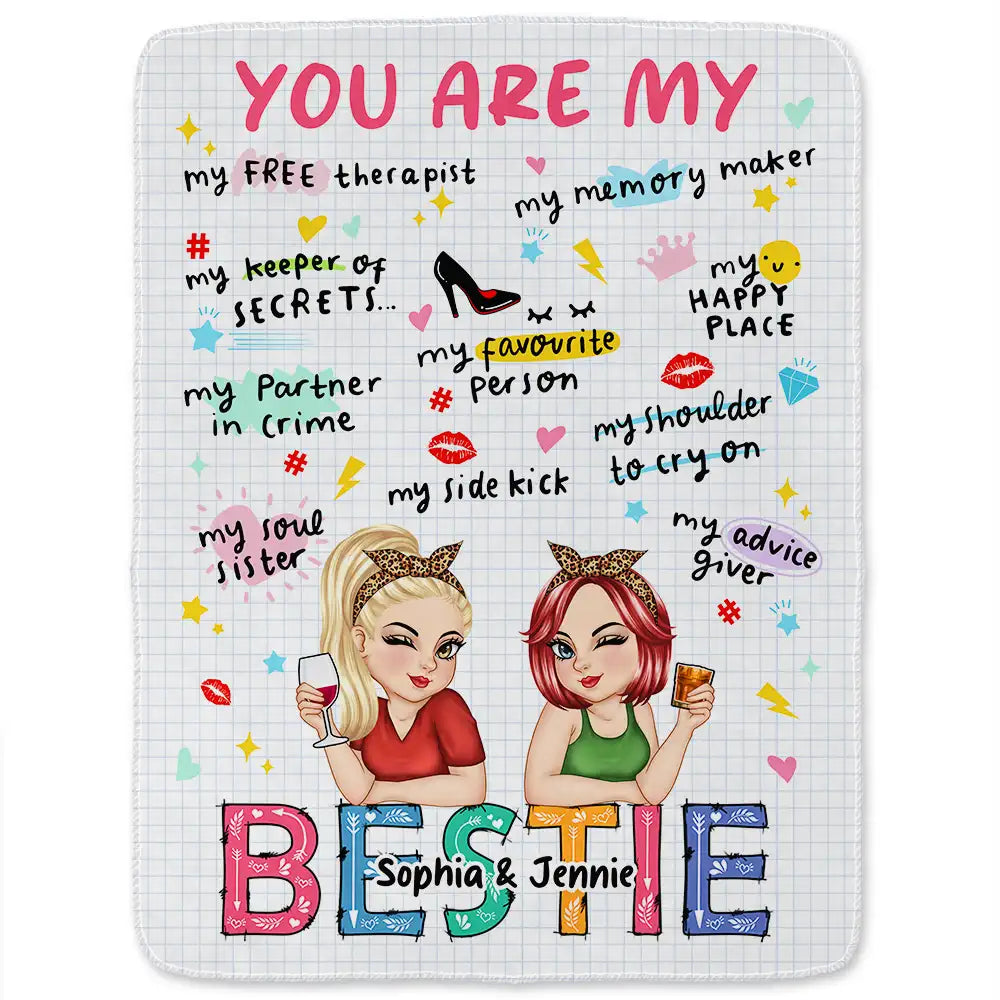 Custom Blanket: Your Friendship, Wrapped in Color (and Love) for Bestie / Sister
