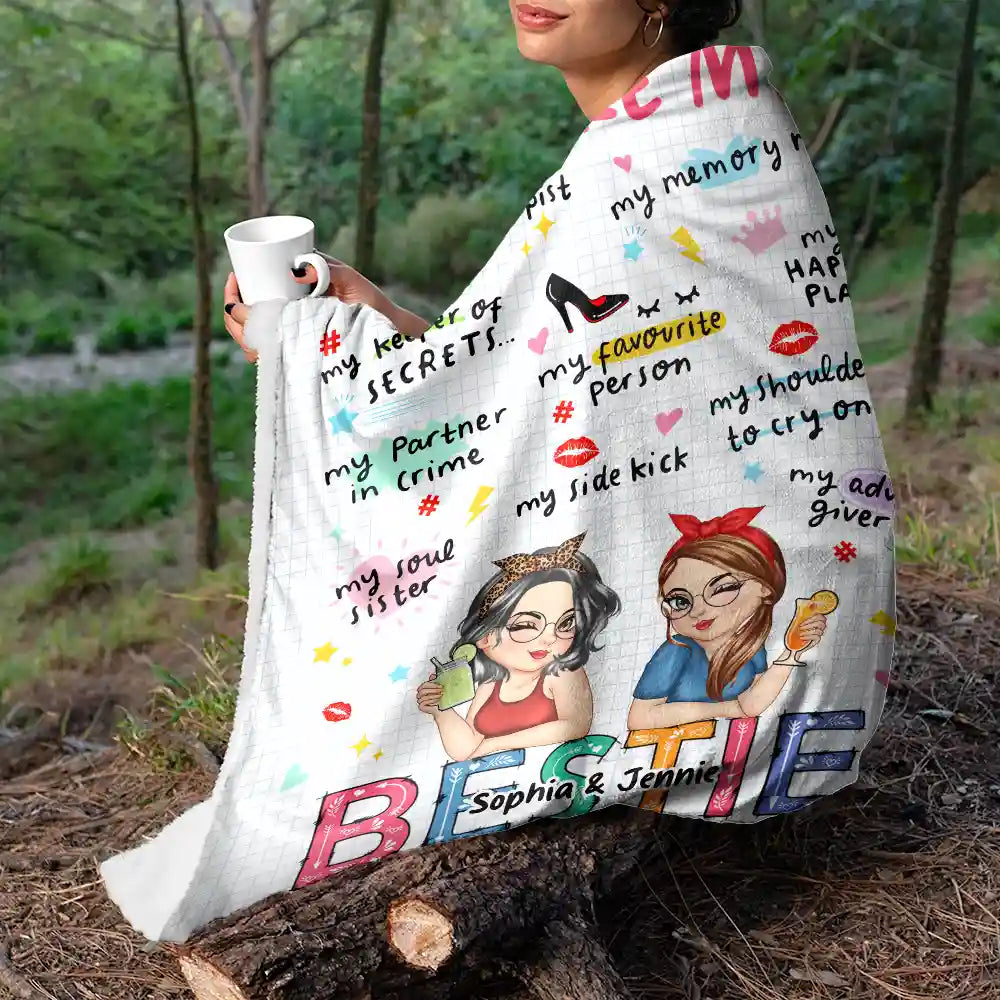 Custom Blanket: Your Friendship, Wrapped in Color (and Love) for Bestie / Sister