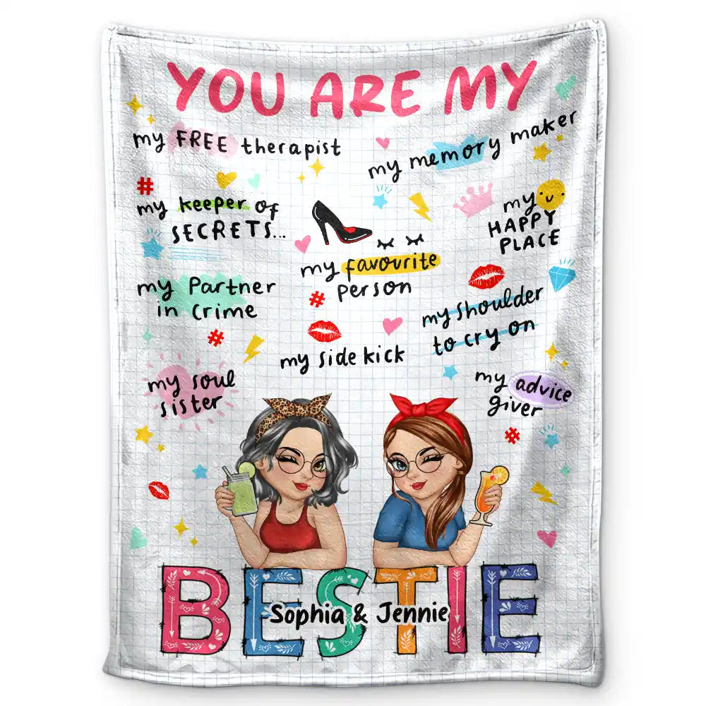Custom Blanket: Your Friendship, Wrapped in Color (and Love) for Bestie / Sister