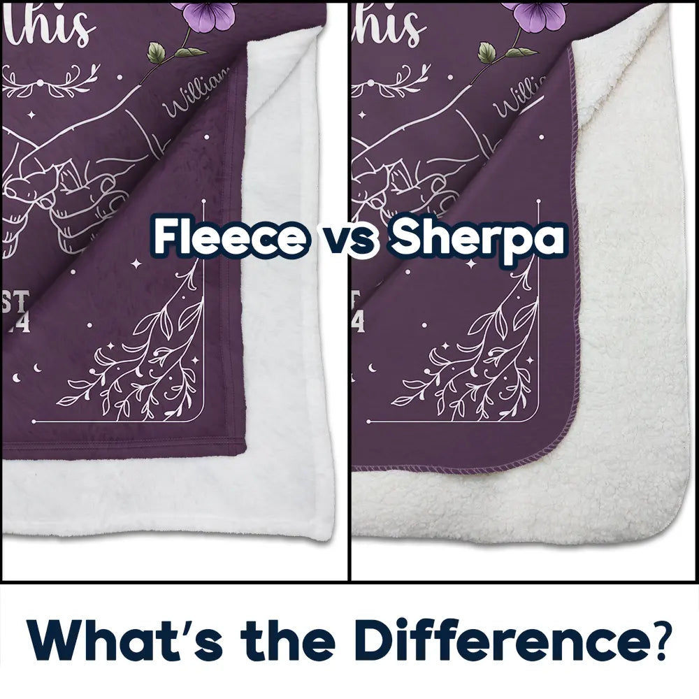 Personalized 'You & Me We Got This' Couples Birth Flower Blanket