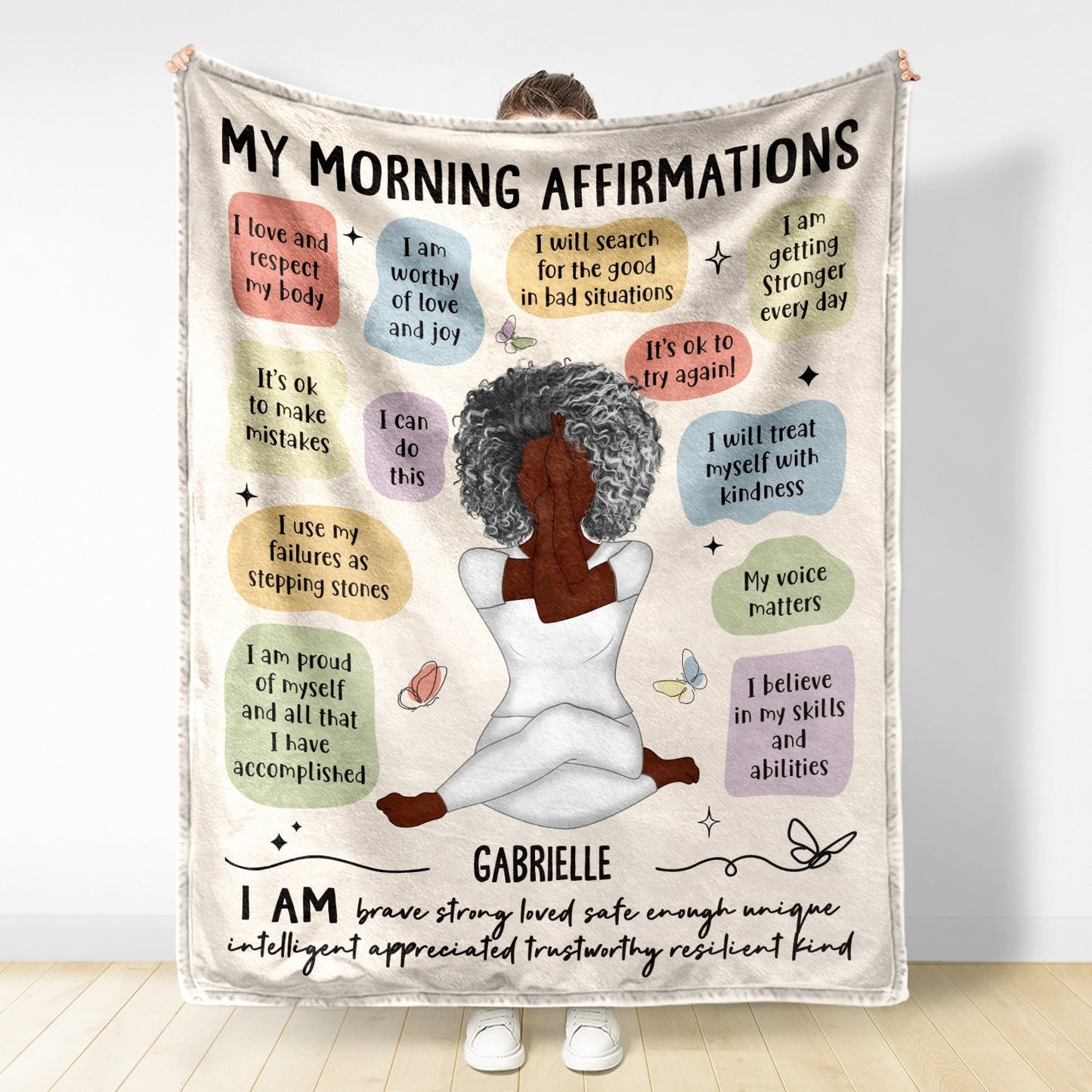 Personalized Morning Affirmations Blanket: Empower Your Day with Self-Love (and Coziness)
