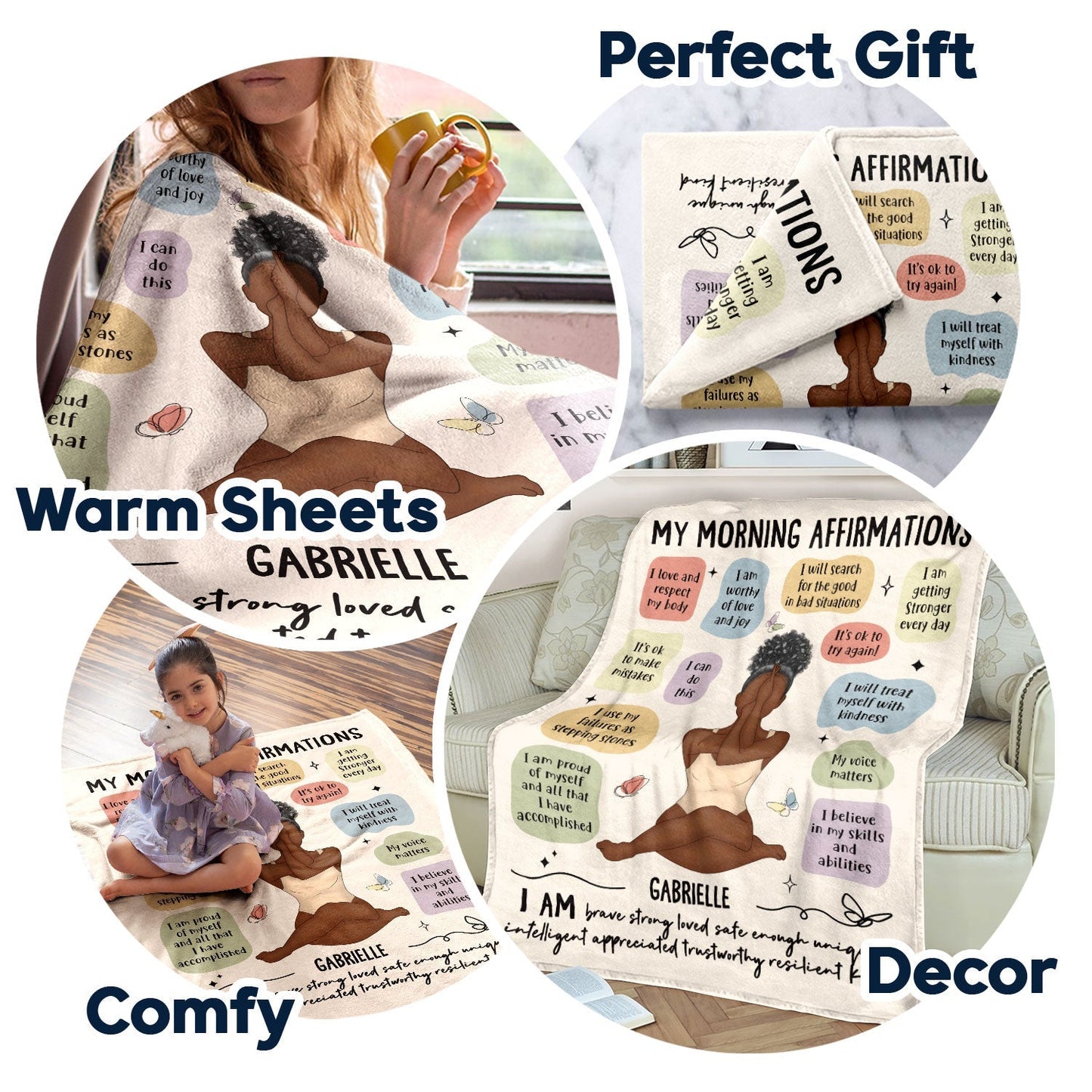 Personalized Morning Affirmations Blanket: Empower Your Day with Self-Love (and Coziness)