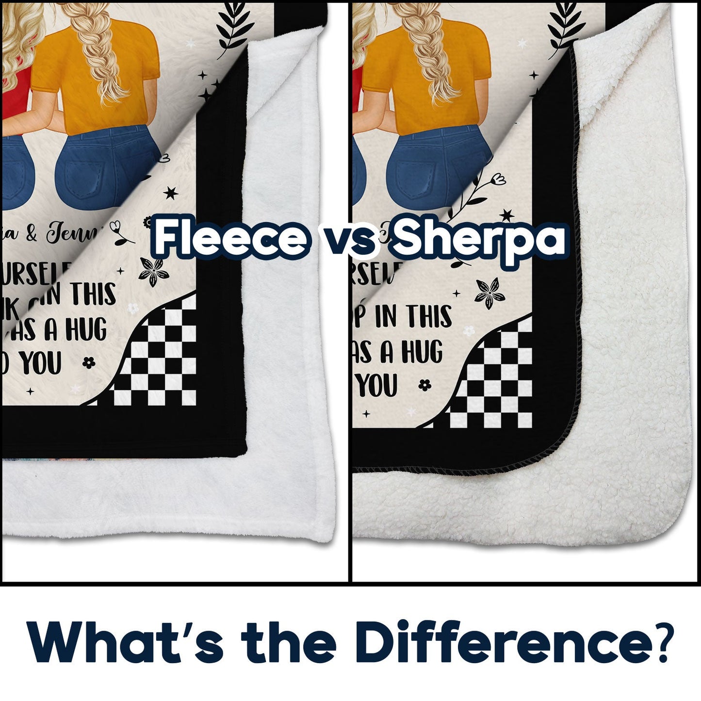 Personalized Sister Comfort Blanket: 'Life Is Tough But So Are You'